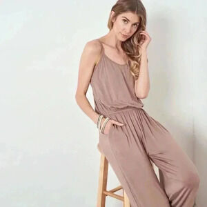 Maxi  Wide Leg Jumpsuit-inseam 20in,waist-12in